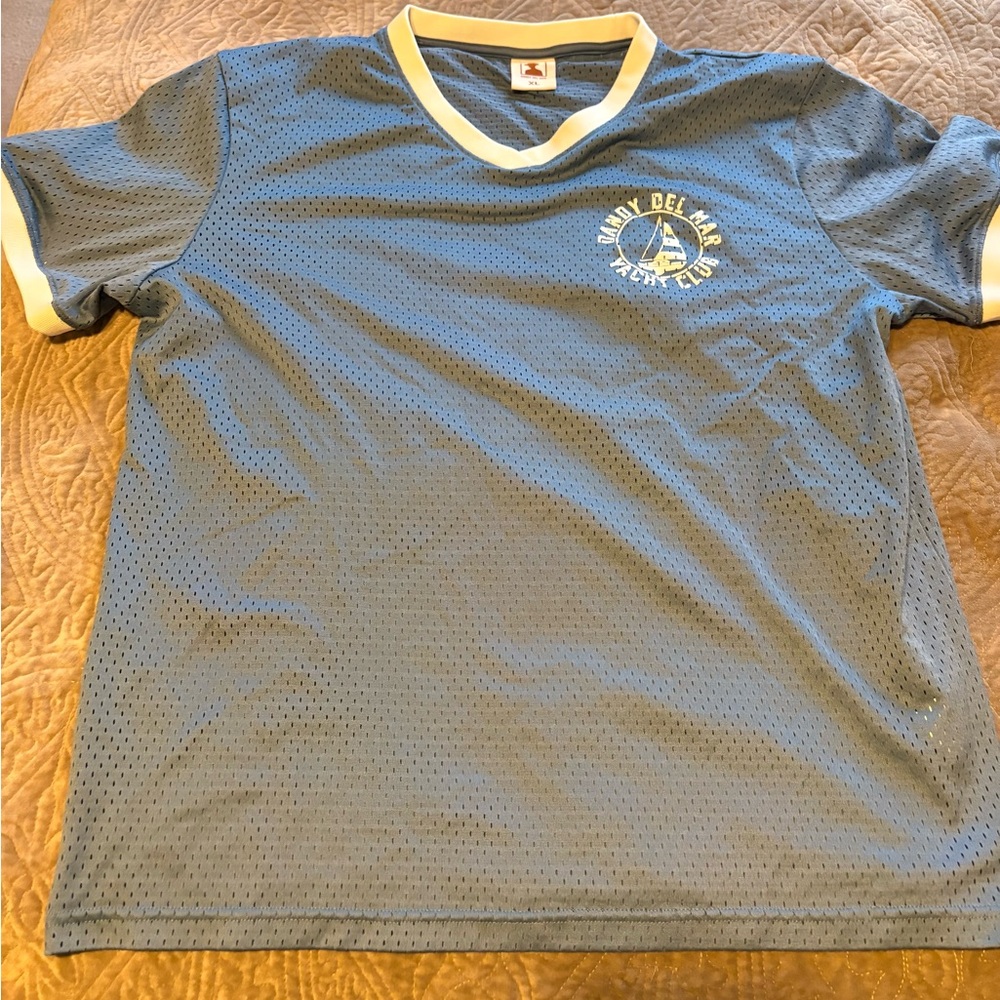Dandy Del Mar Blue Mesh V-Neck Jersey